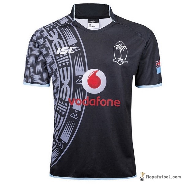 Camiseta Rugby Fiyi Replica Segunda Ropa 2017 18 Negro